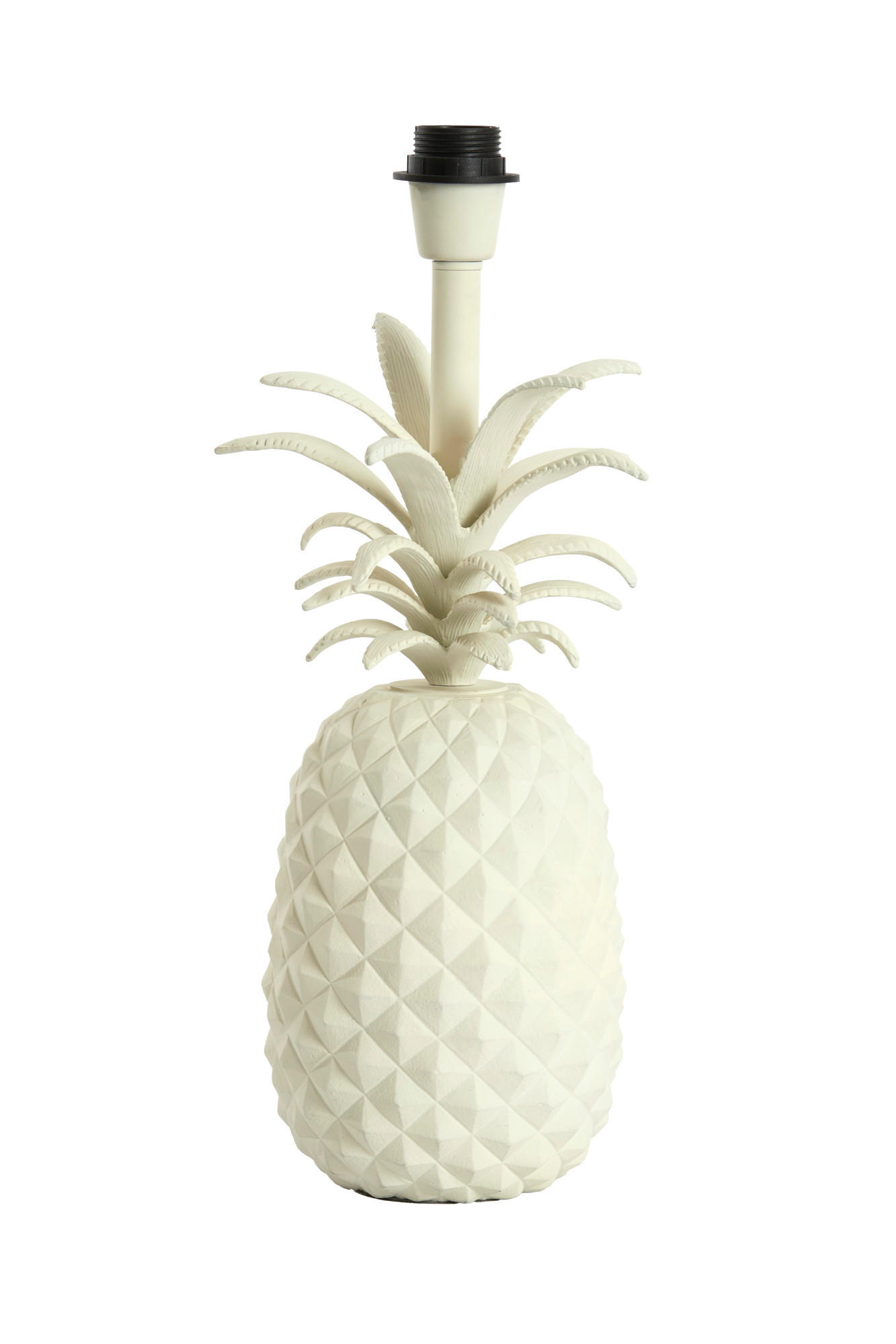 LAMPENFUSS Ananas Weiß Ø20/42 cm - Weiß, Metall (20/19/42cm) - Light & Living