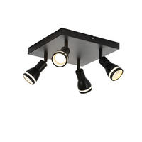 STRAHLER Freundlichkeit 4-flammig 20/20/15.7 cm - Schwarz, Metall (20/20/15.7cm) - ZMH