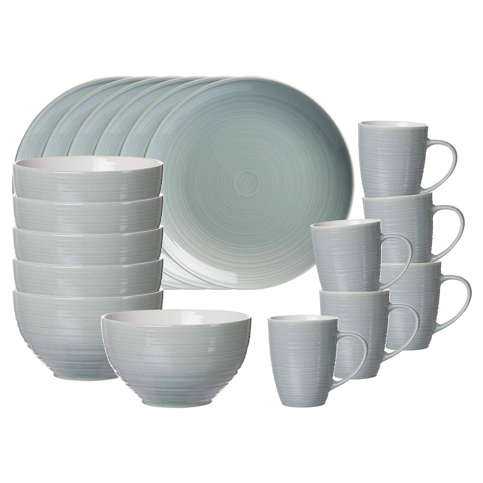 FRÜHSTÜCKS-SET Suomi Blau 18er Set - Blau, Keramik (1/1/1cm) - Ritzenhoff Breker