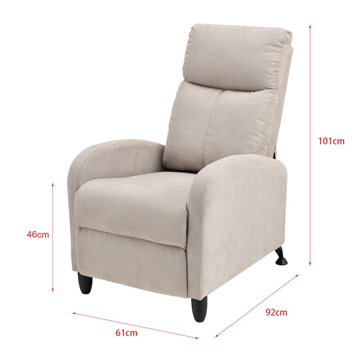 POLSTERSESSEL Bregenz Textil Braun - Braun, Textil (60/102/92cm) - [en.casa]