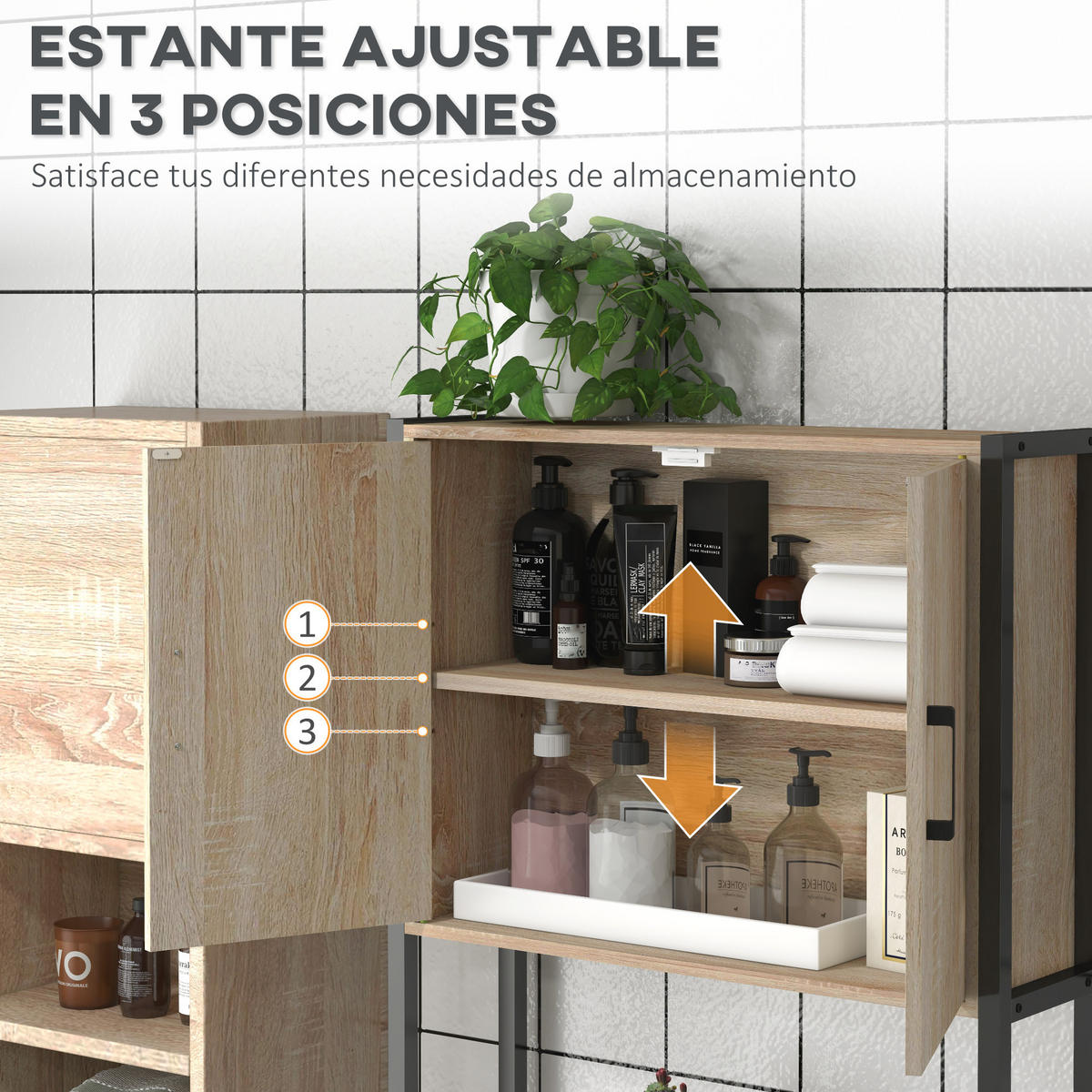HÄNGESCHRANK Naturholz 1 Stück - Beige, Naturmaterialien (64/178/19cm) - GiPP