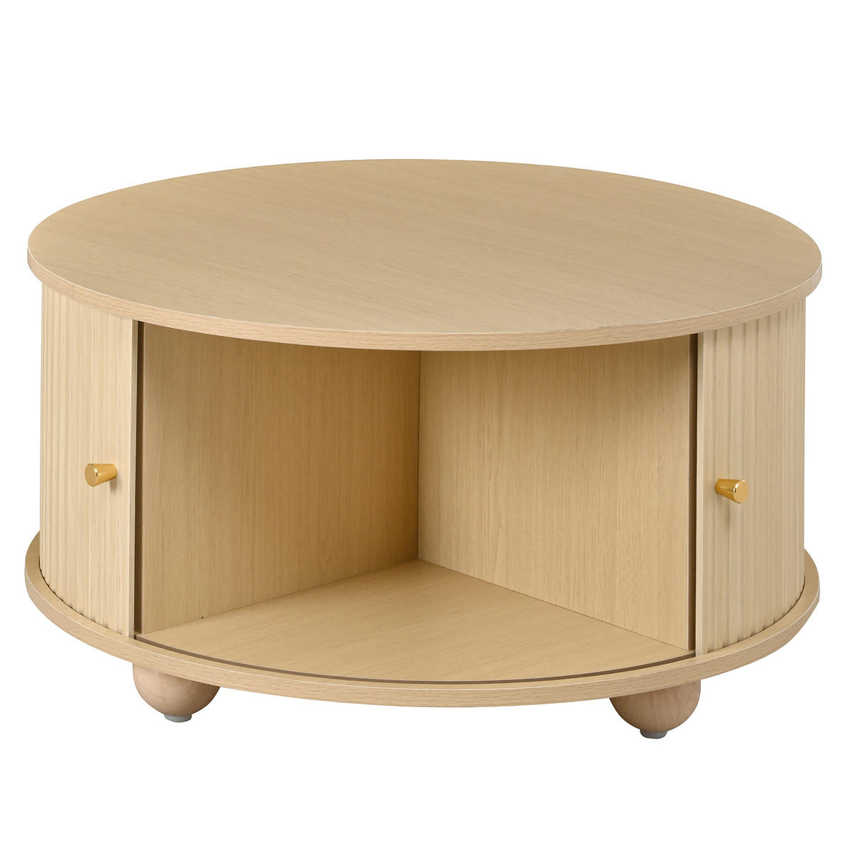 COUCHTISCHSET TV-Schrank MDF Schiebetüren Relief Schwarz - Naturfarben, Holzwerkstoff (180/45/35cm) - FLIEKS
