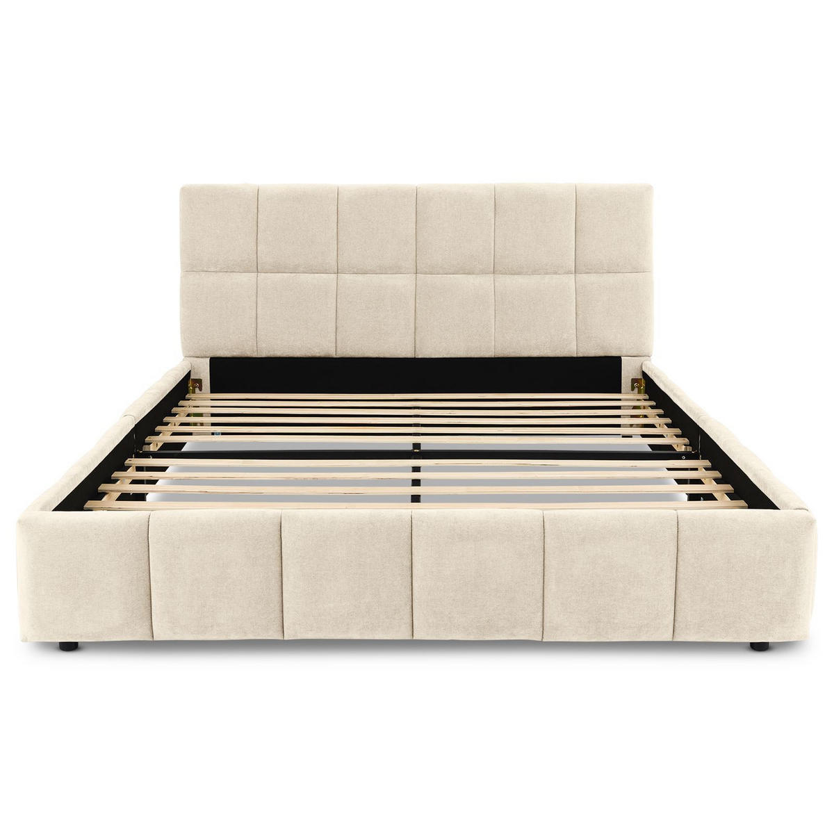 POLSTERBETT EMILIA 180x200 cm cremeweiß - Creme, Textil (180/200cm) - IDIMEX