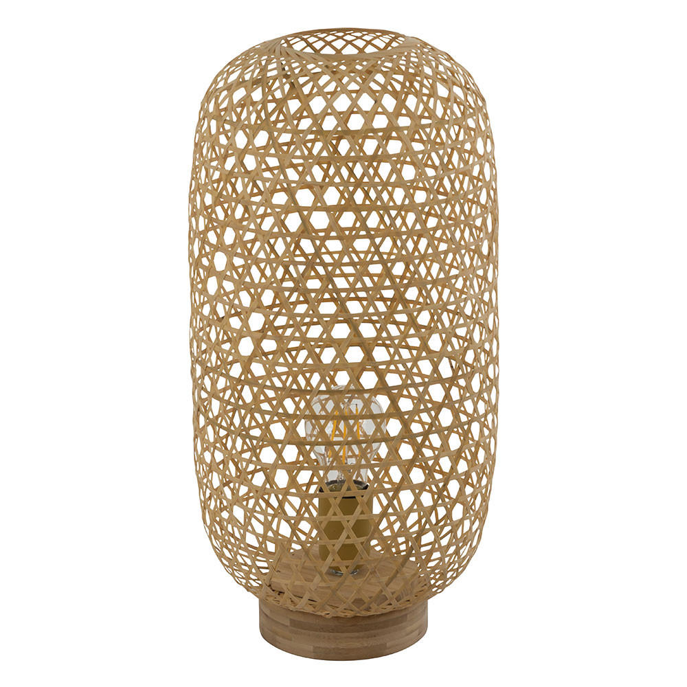 LED TISCHLEUCHTE Bambusoptik Braun - Braun, Holz (22/22/46cm) - Globo Lighting