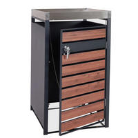 MÜLLTONNENVERKLEIDUNG 1ER Kirschbaum Dekor - Kirschbaumfarben, Metall (68/125/80cm) - MCW