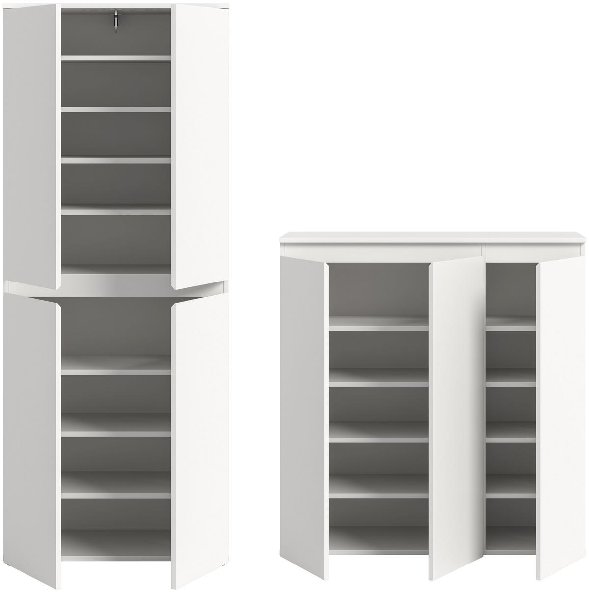 UNIVERSALSCHRANK Scarpa weiß 140/175/37 cm - Weiß, Holzwerkstoff (140/175/37cm) - Xonox