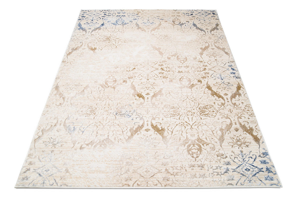 TEPPICH HERA Creme Blau 160/230 cm - Blau/Creme, Textil (160/230cm) - Tapiso