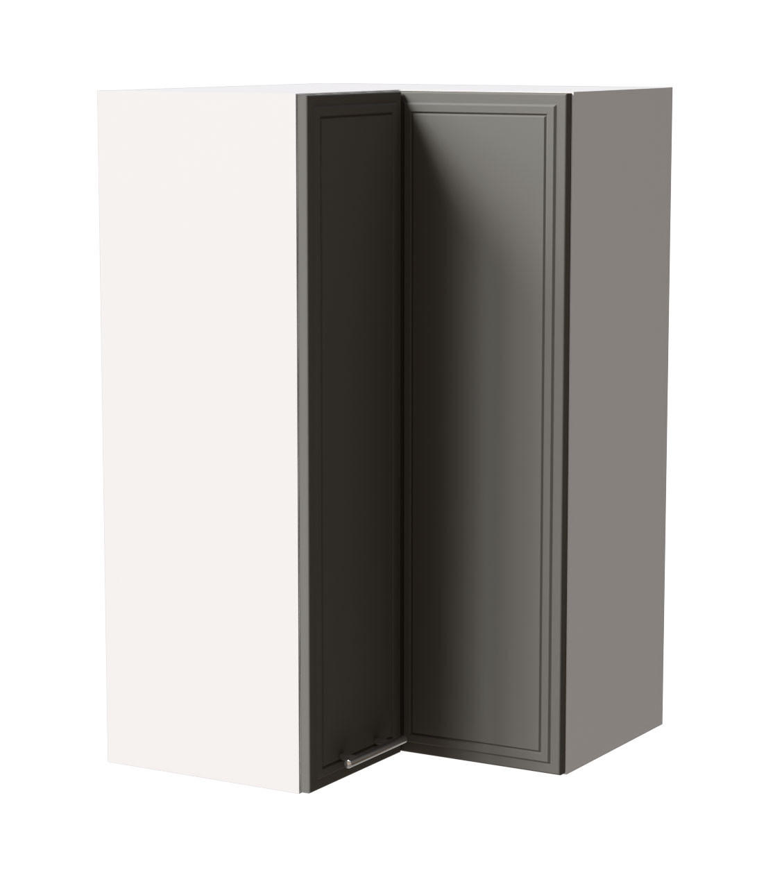 ECKHÄNGESCHRANK Salo W14/60 Weiß / Dust Grey Matt 60 / 60 / 96cm - Weiß/Grau, Holz/Holzwerkstoff (60/96/60cm) - Feldmann-Wohnen