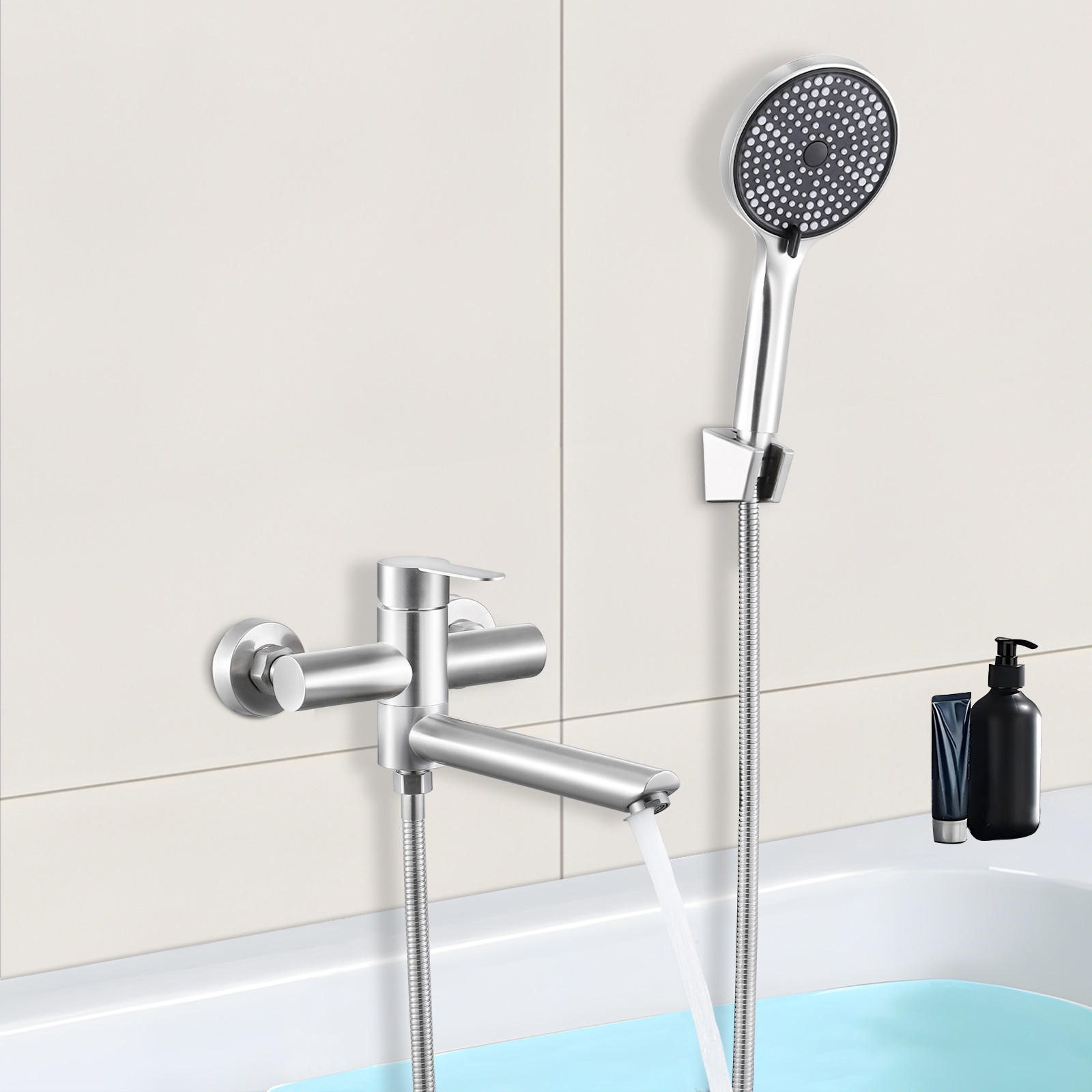 BRAUSESET Sprütz 15/12.8/21.5 cm - Silberfarben, Metall (15/12.8/21.5cm) - ZMH