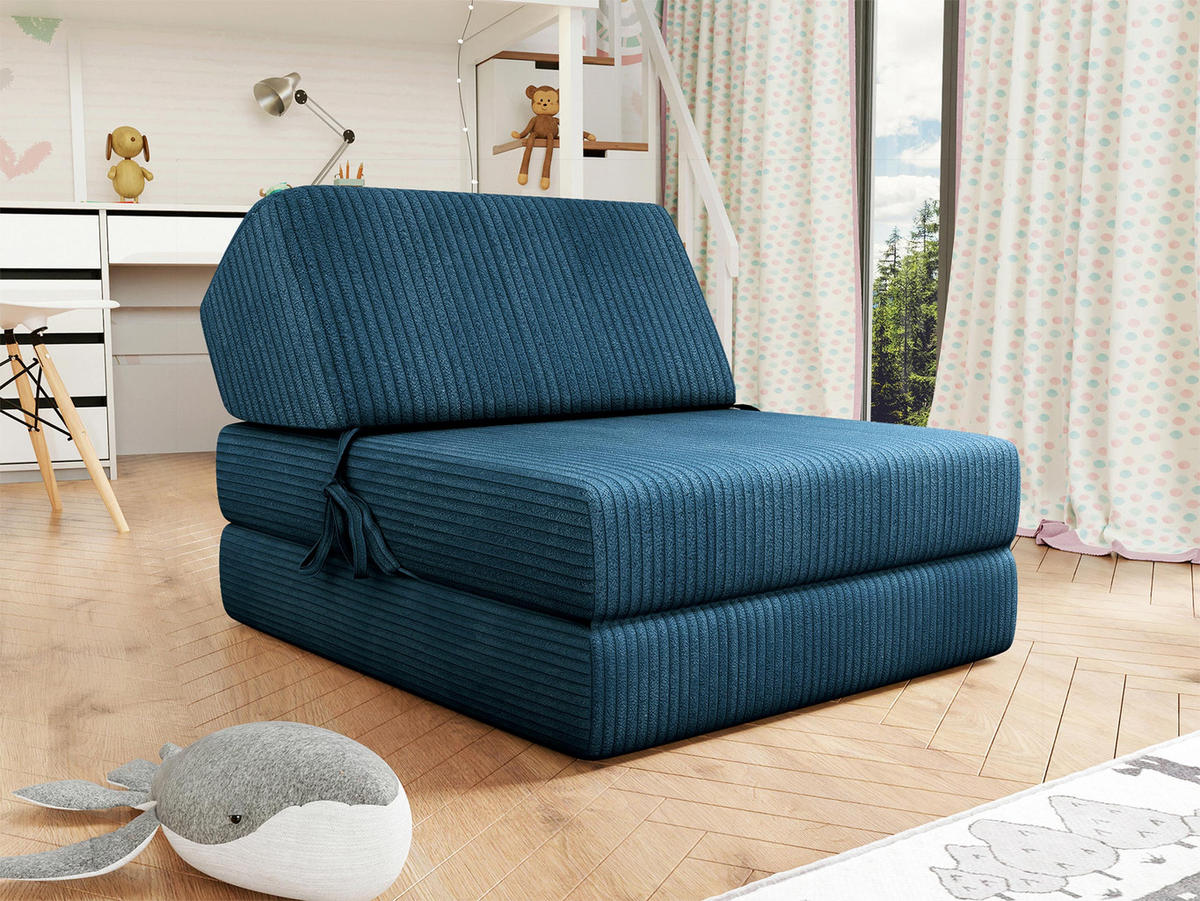 CANAPEA EXTENSIBILA PAT Kevin Reiat - albastru, material textil (73/58/90cm) - MIRJAN24