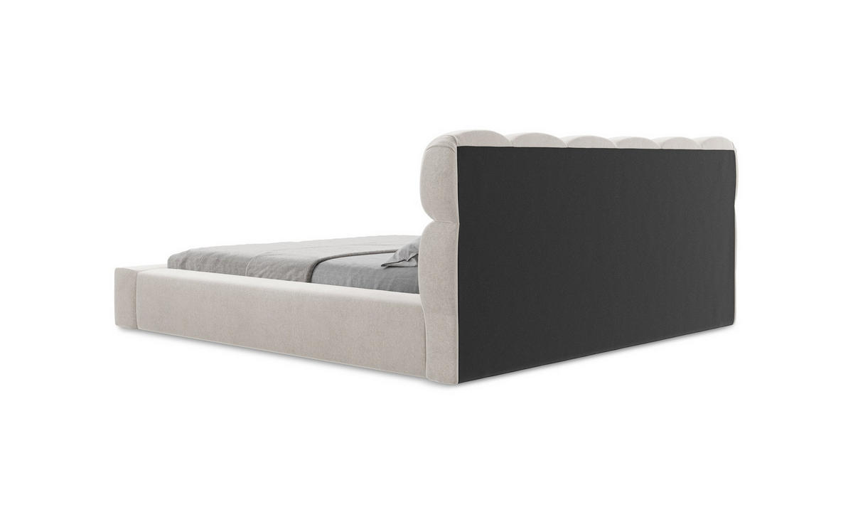 SESSEL Chenille Stoff Beige - Beige/Schwarz, Kunststoff/Textil (96/70/95cm) - Makamii