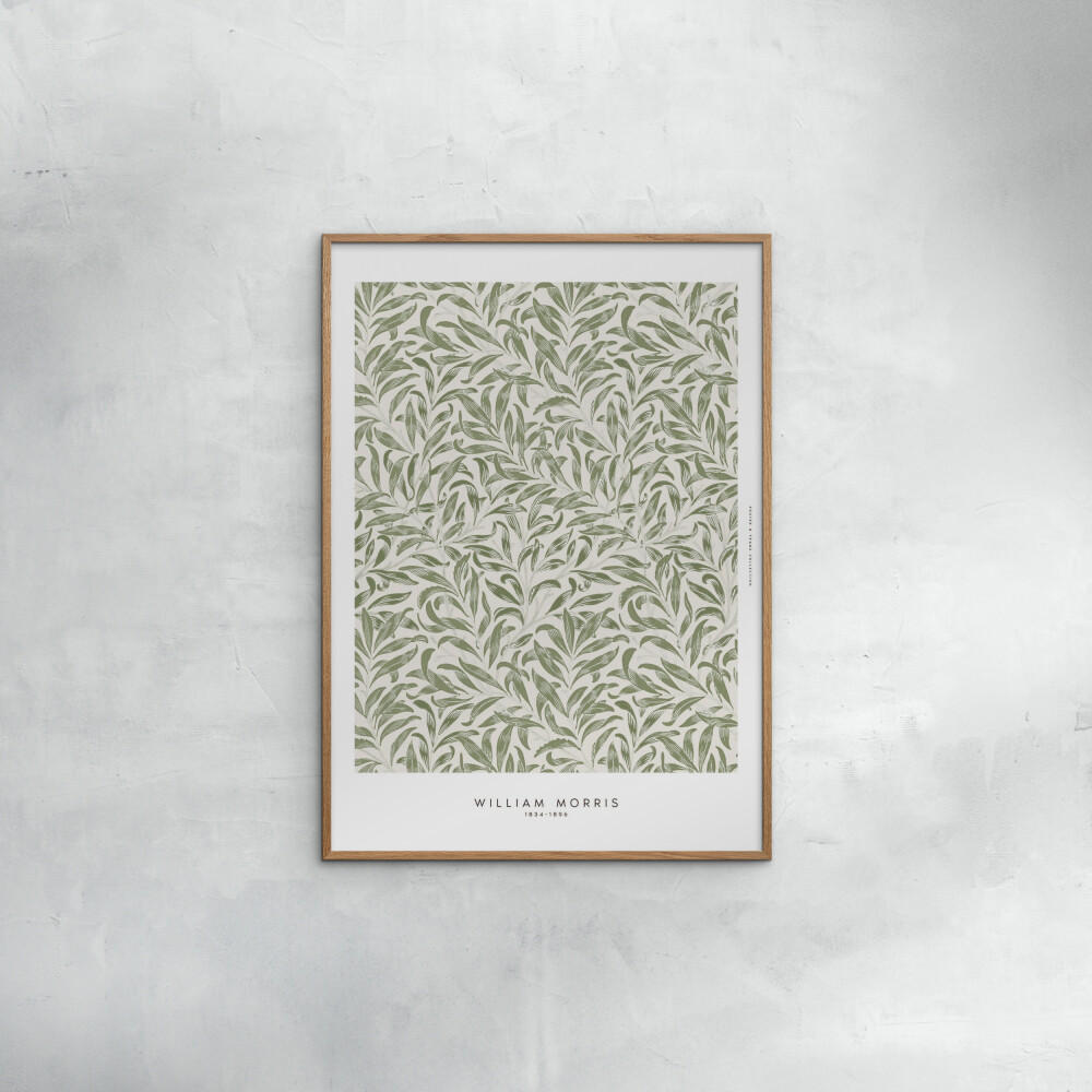 POSTER mit Rahmen William Morris - Leaves - Eichefarben/Grün, Holz/Papier (70/100cm) - Poster&Frame
