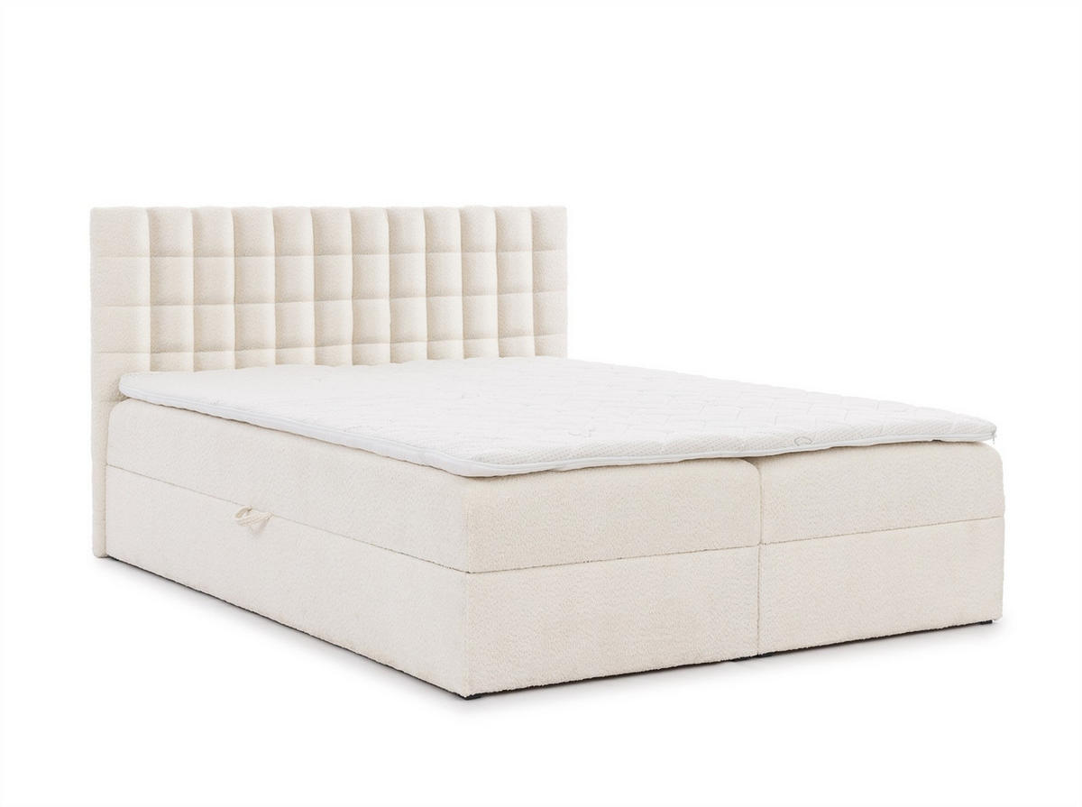 BOXBETT Toribo In überlänge - Creme, Holzwerkstoff/Textil (140/220cm) - Fun Möbel
