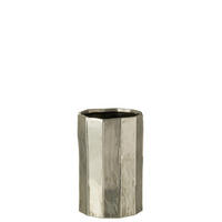 BLUMENTOPF ARY - Töpferei - Silber - L - Ø 20 cm - Silberfarben, Keramik (20/30cm) - J-Line