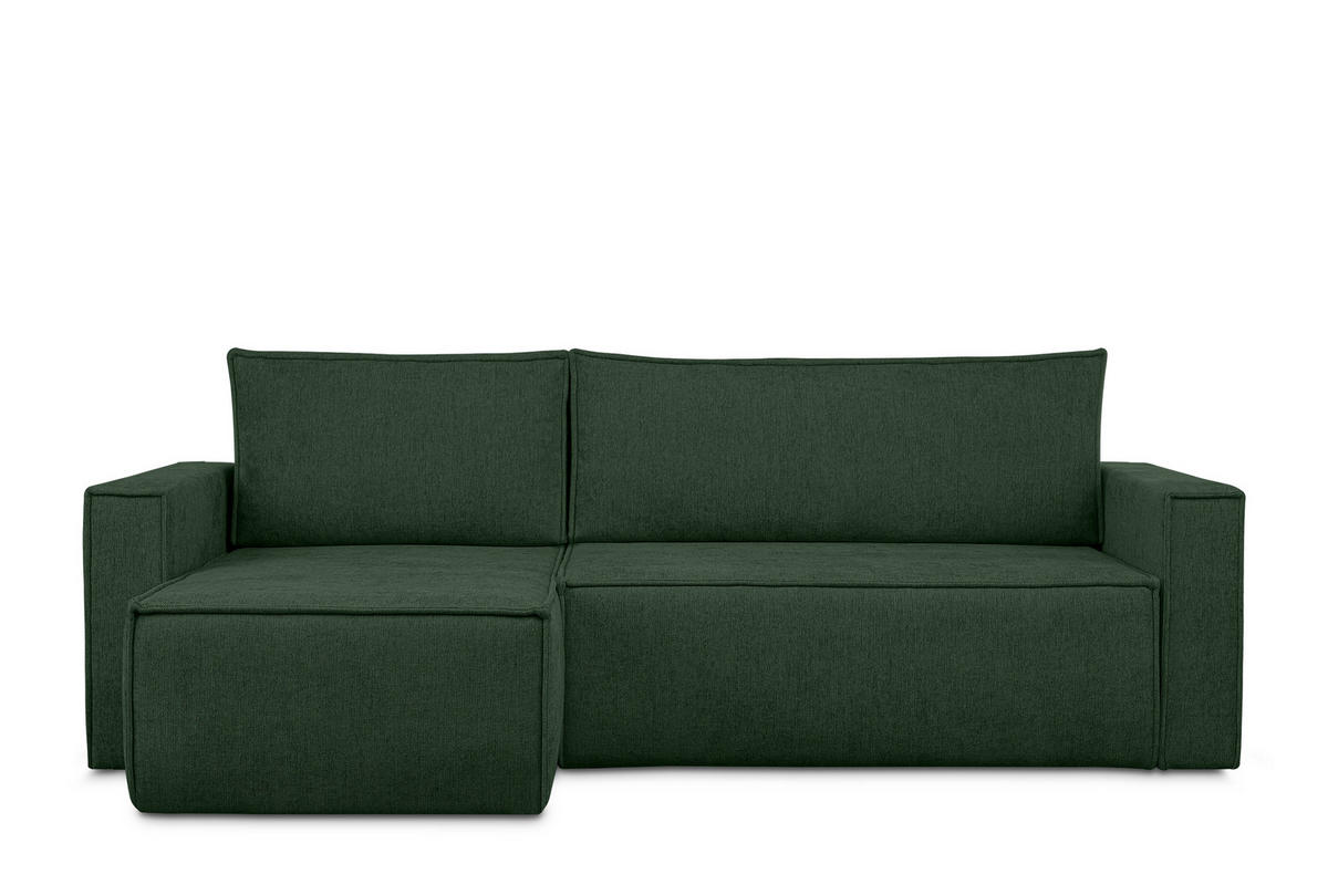 UNIVERSAL-ECKSOFA NAPI II mit Schlaffunktion, grün - Grün, Textil (246/148cm) - KONSIMO®