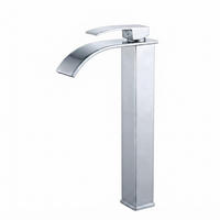 BADEZIMMERARMATUR mit Zulaufrohr, 30 x 15 cm, silber - Silberfarben, Metall (38/7.5/21cm) - Vallsero
