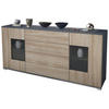 SIDEBOARD Grömitz Eiche sägerau - Eiche San Remo, Holzwerkstoff (166.5/75.5/35cm) - Vladon