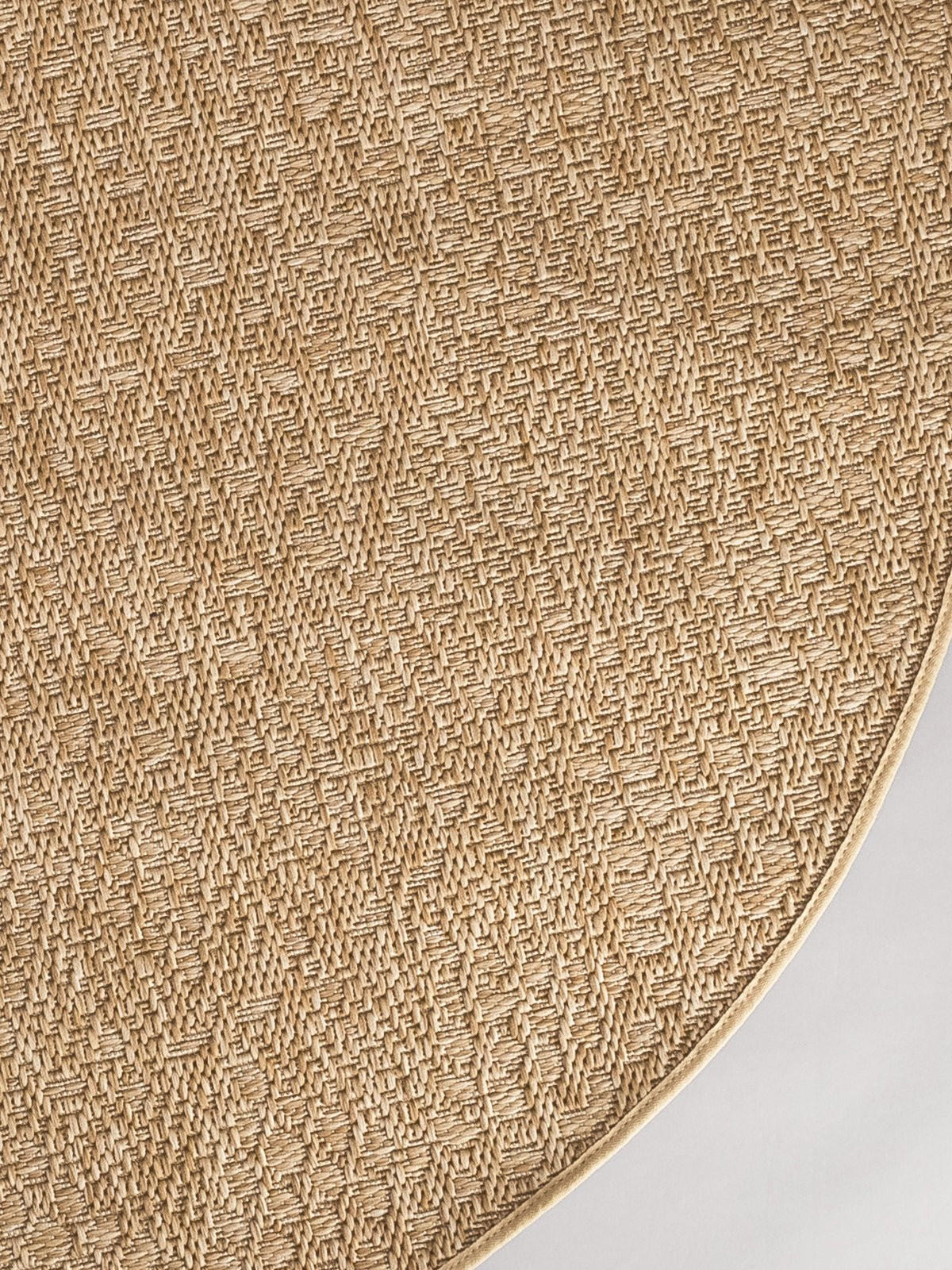 TEPPICH rund skandinavisch gehäkelt beige - Beige, Textil (160/160cm) - AFK Living