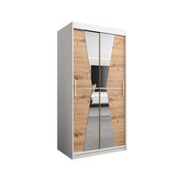 SCHWEBETÜRENSCHRANK 200/100/62 2-türig - Silberfarben/Eiche Artisan, Holz/Kunststoff (100/200/62cm) - Abiks Möbel