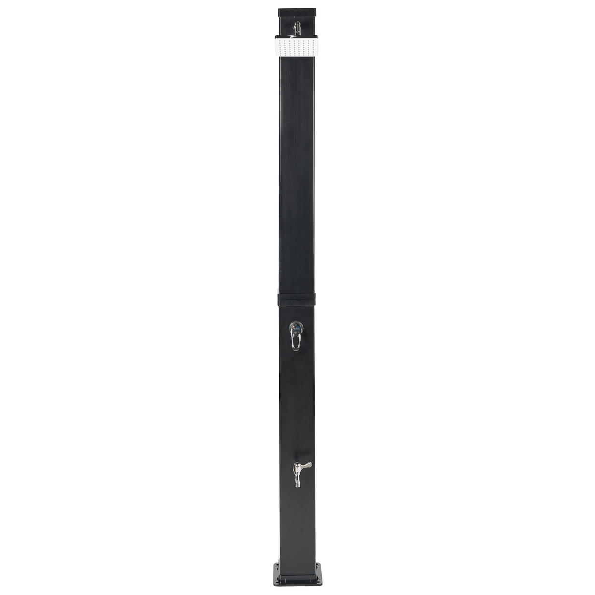 FREISTEHENDE solarbetriebene Gartendusche Schwarz Yaracuy - Schwarz, Kunststoff (19/217/19cm) - Beliani