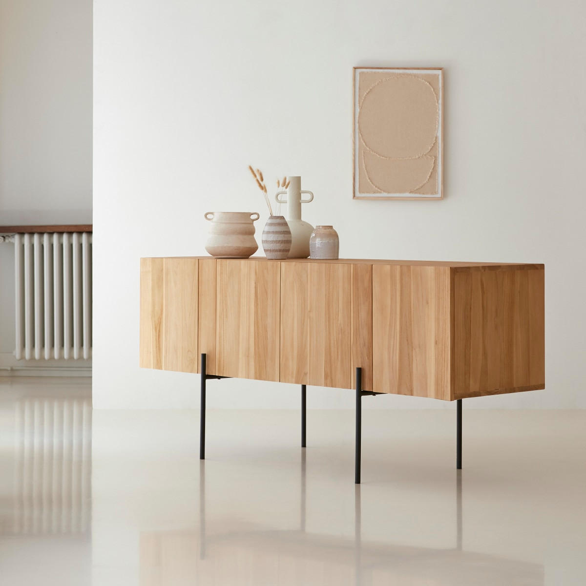 SIDEBOARD Honorine Natur aus Teak - Naturfarben, Holz (165/76/55cm) - Tikamoon