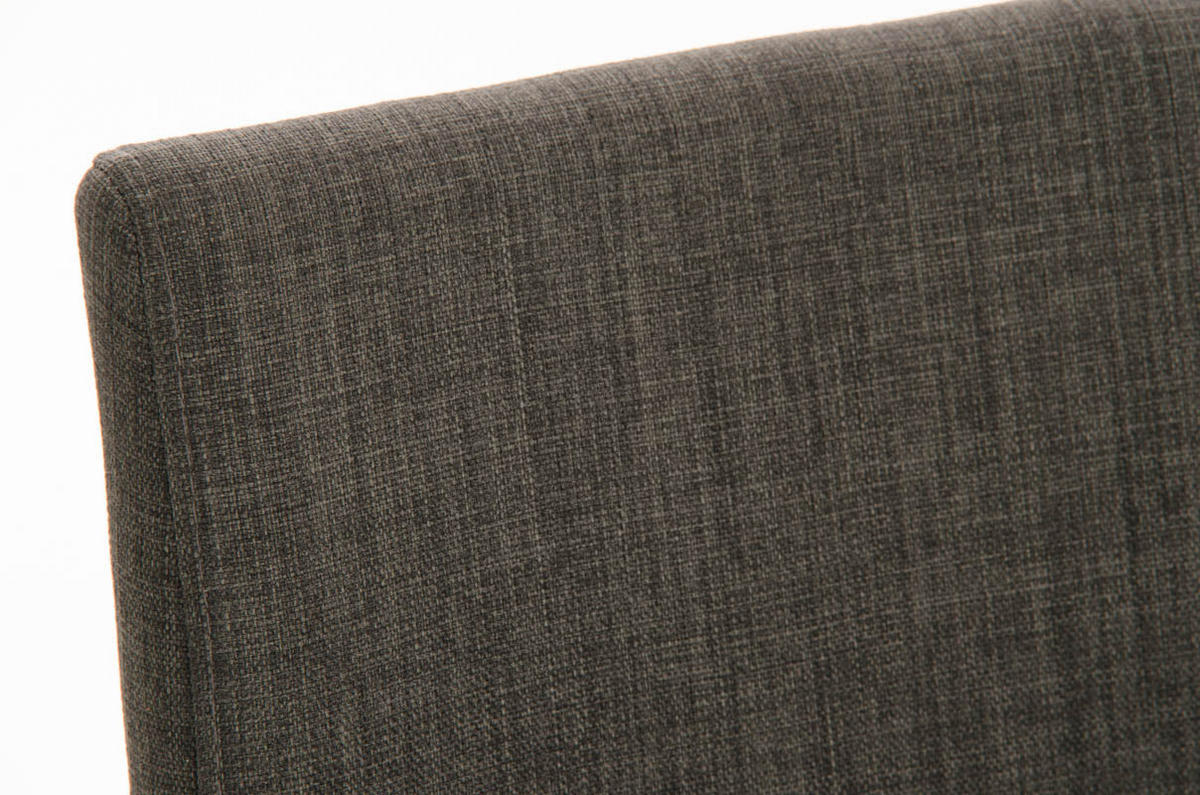 BARHOCKER Carin Stoff Dunkelgrau Silber - Dunkelgrau, Textil/Metall (42/86/44cm) - DELUKE