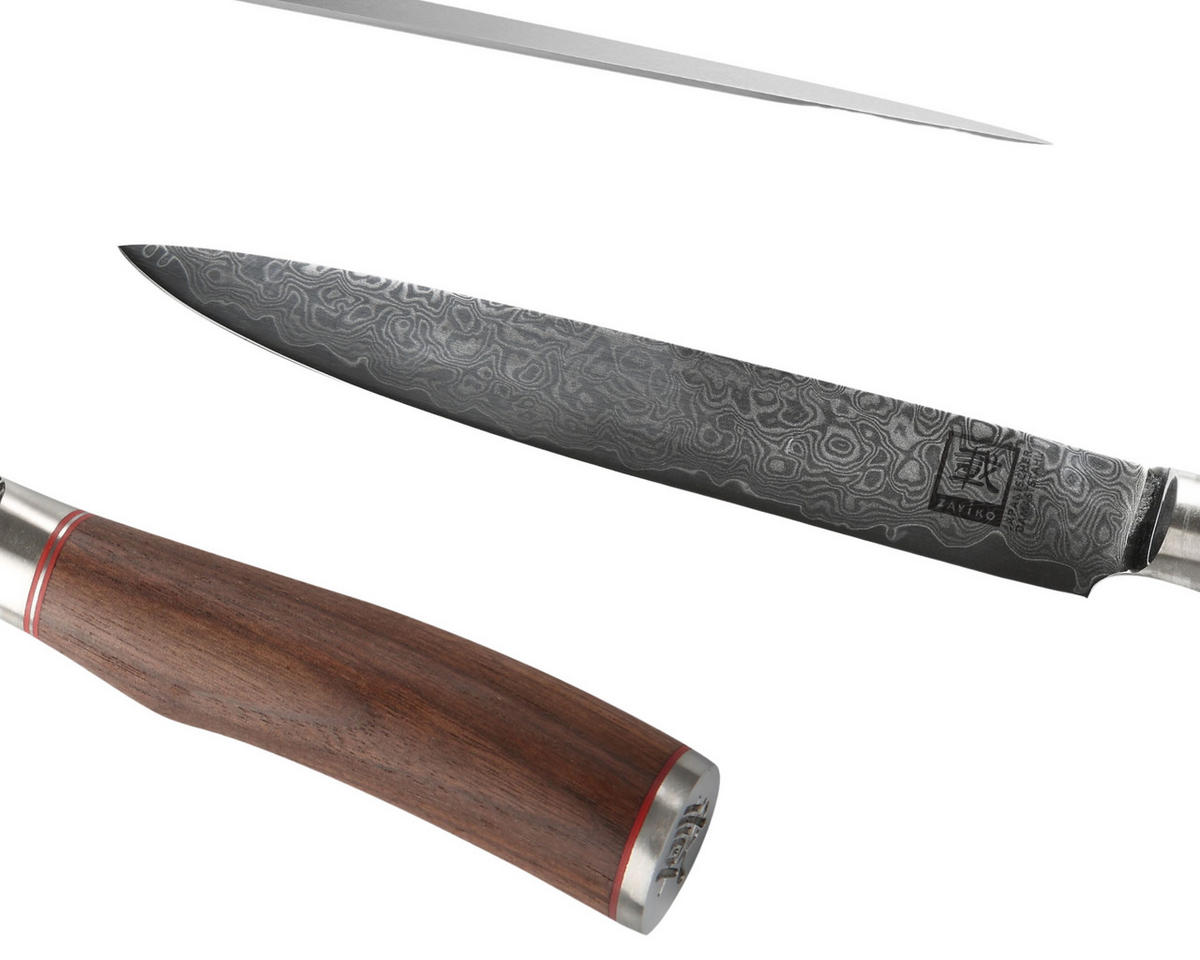 FLEISCHMESSER 20 cm - Nussbaumfarben, Holz/Metall (34cm) - Zayiko