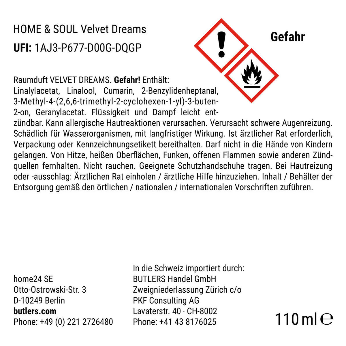 RAUMDUFT Home & Soul Velvet Dreams - Transparent, Glas (5/19/5cm) - Butlers