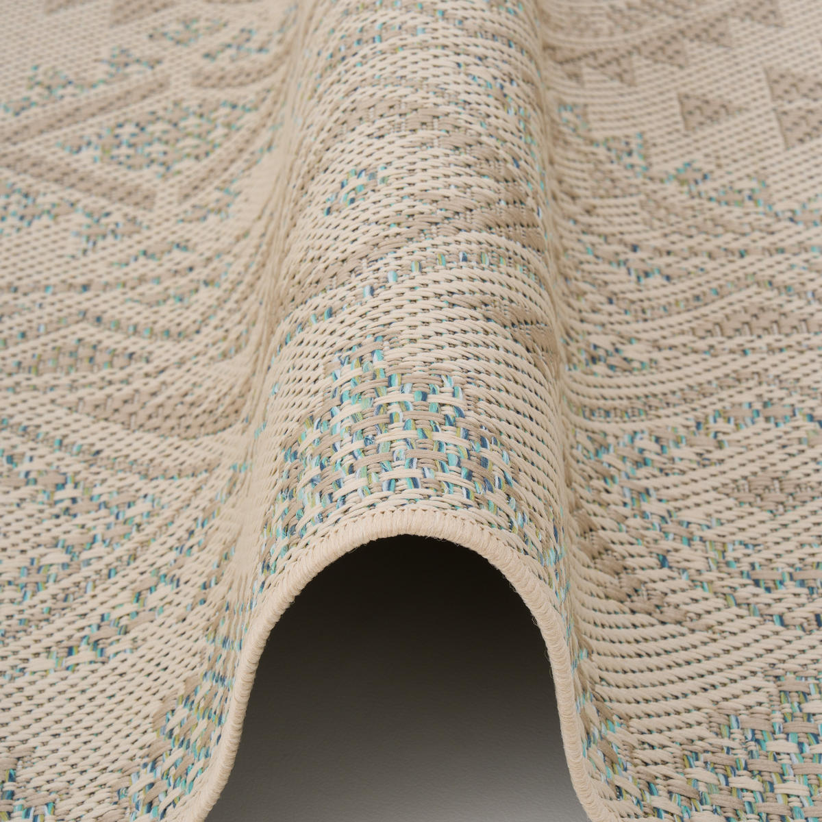 PANAMA IN- UND OUTDOOR TEPPICH - Türkis, Textil (133/190cm) - Pergamon
