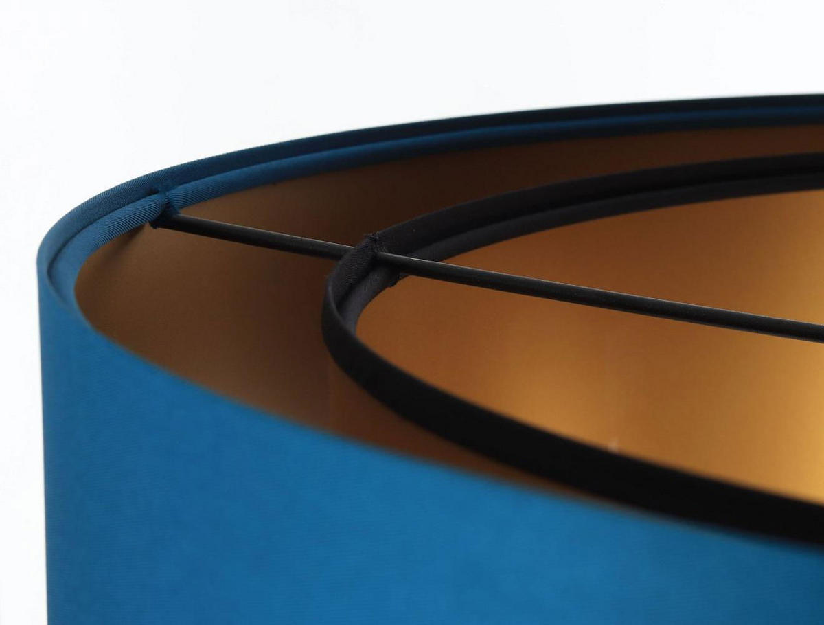 HÄNGELEUCHTE Blau 50/20 cm - Blau/Goldfarben, Kunststoff (50/1/20cm) - ONZENO