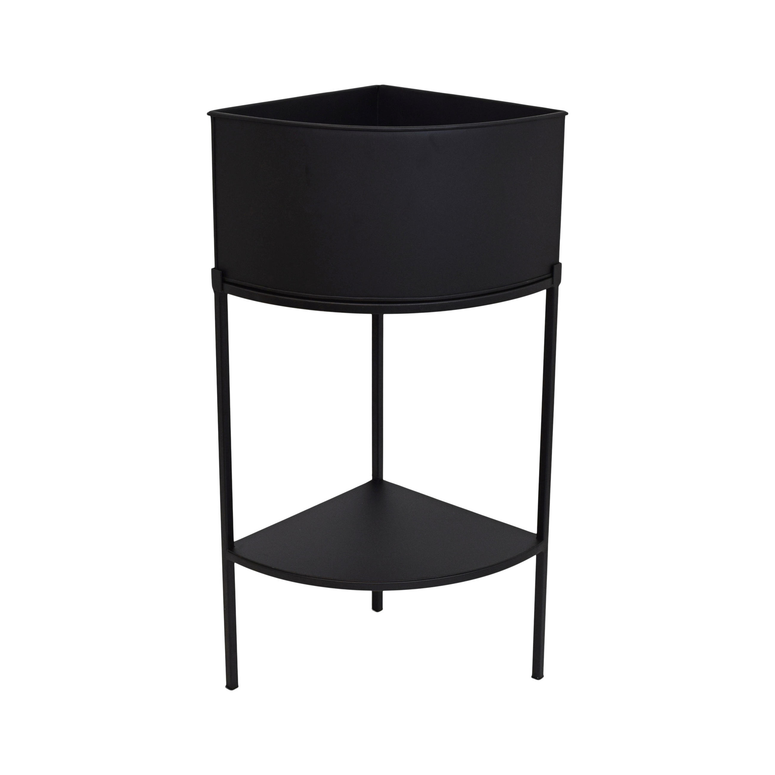 STEHENDER PFLANZKÜBEL Flora Schwarz - Schwarz, Metall (30/75/30cm) - LOFT42