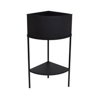 STEHENDER PFLANZKÜBEL Flora Schwarz - Schwarz, Metall (30/75/30cm) - LOFT42
