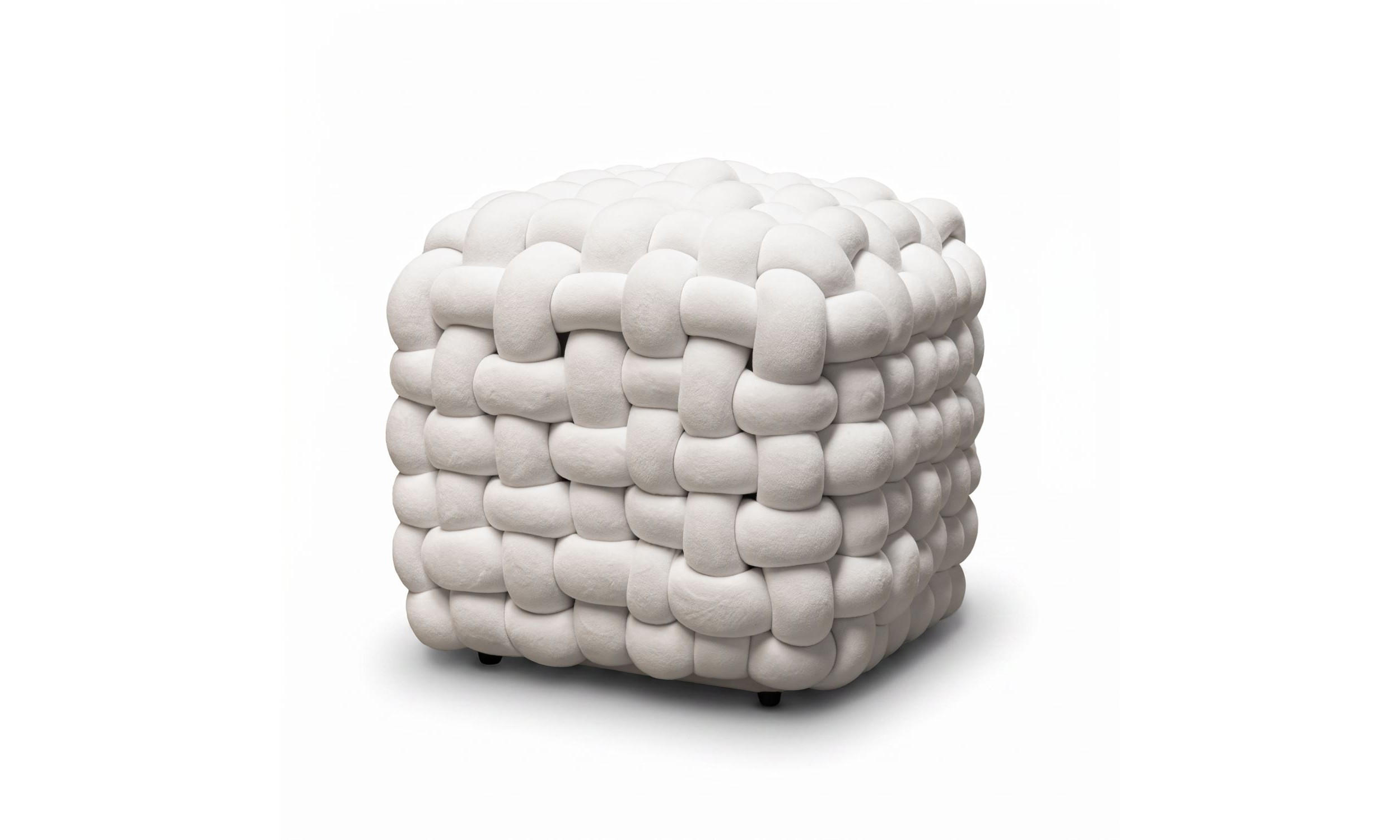 Lookway Hocker Weiß 40x40x40 cm