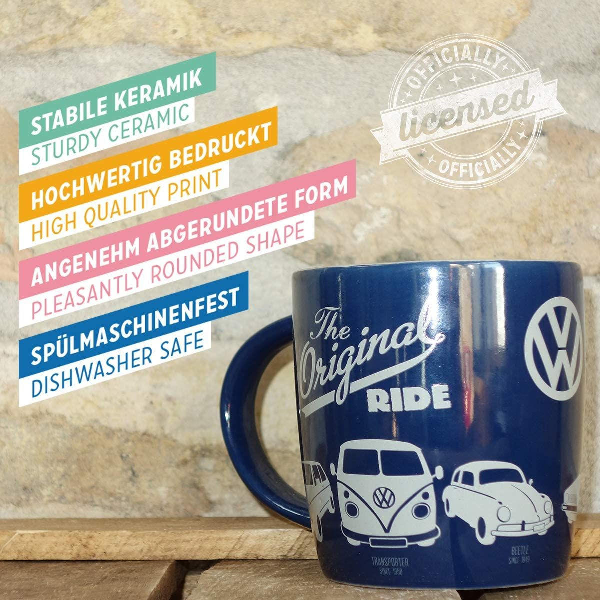 KAFFEETASSE 330 ml Volkswagen VW Original Ride - Multicolor, Keramik (0.33L) - Nostalgic-Art