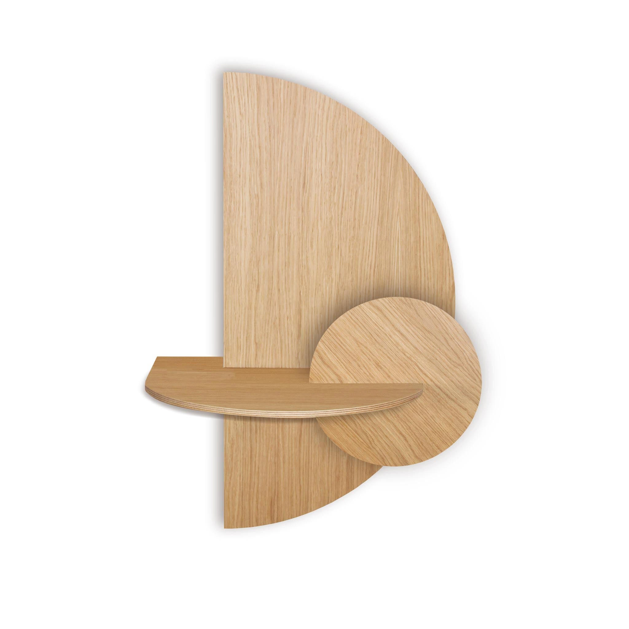 NACHTSTAND ALBA mit verstecktem Aufbewahrungshalbkreis - Eichefarben, Holz (60/55/45cm) - Woodendot