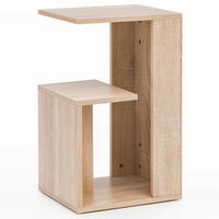 BEISTELLTISCH Holz 3 Ablagen Melaminbeschichtung BRENTA, Beige 35x30x61 cm - Beige, Holz (30/35/61cm) - KADIMA DESIGN