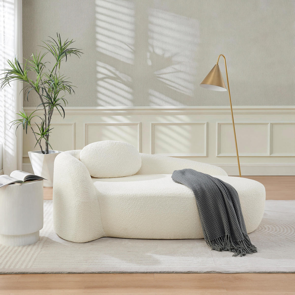 WOHNZIMMERSOFA mit Schlaffunktion und Kissen, Relaxsessel für Wohnzimmer, Beige - Beige, Textil (67/24/38cm)