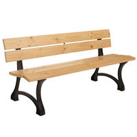 GARTENBANK Beige - Beige, Holz (170/78/62cm) - MCW