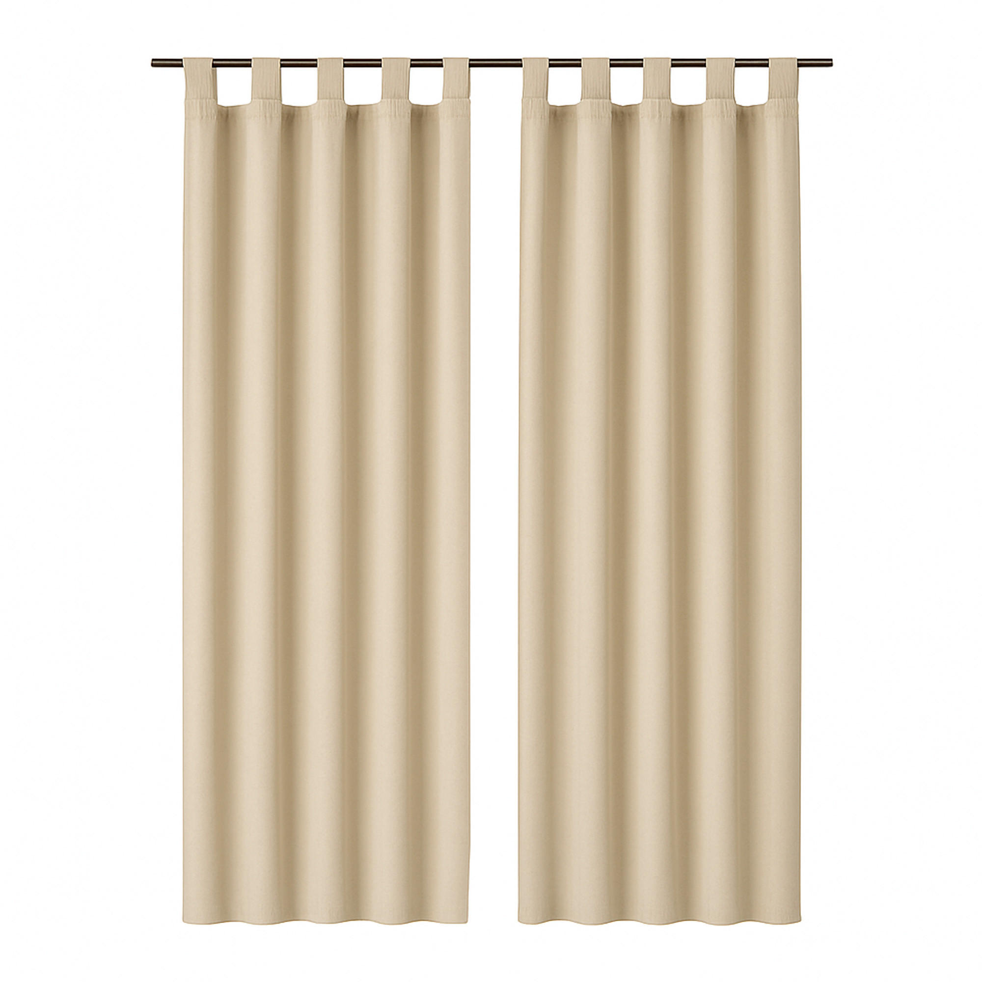 SCHLAUFENSCHAL blickdicht 140x245 cm Beige 2er-Pack - Beige, Textil (140/245cm)