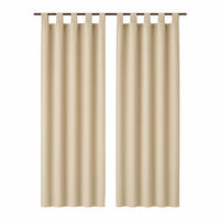 SCHLAUFENSCHAL blickdicht 140x245 cm Beige 2er-Pack - Beige, Textil (140/245cm)