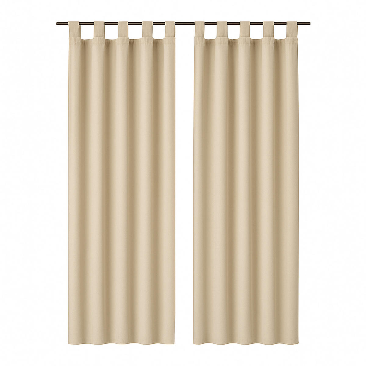 SCHLAUFENSCHAL blickdicht 140x245 cm Beige 2er-Pack - Beige, Textil (140/245cm)