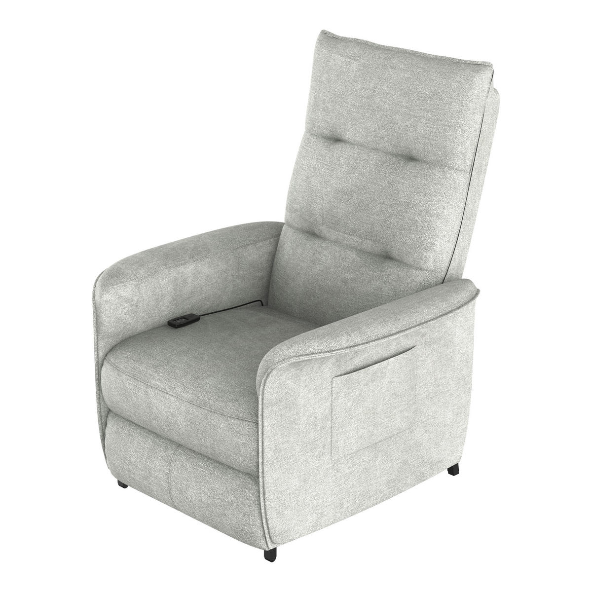 FERNSEHSESSEL Savukoski - Hellgrau, Textil (58/102/81cm) - [en.casa]