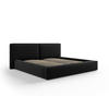 BETT mit Bettkasten und Kopfteil Jodie aus Samt schwarz 200x200cm - Schwarz, Textil (200/200cm) - Micadoni