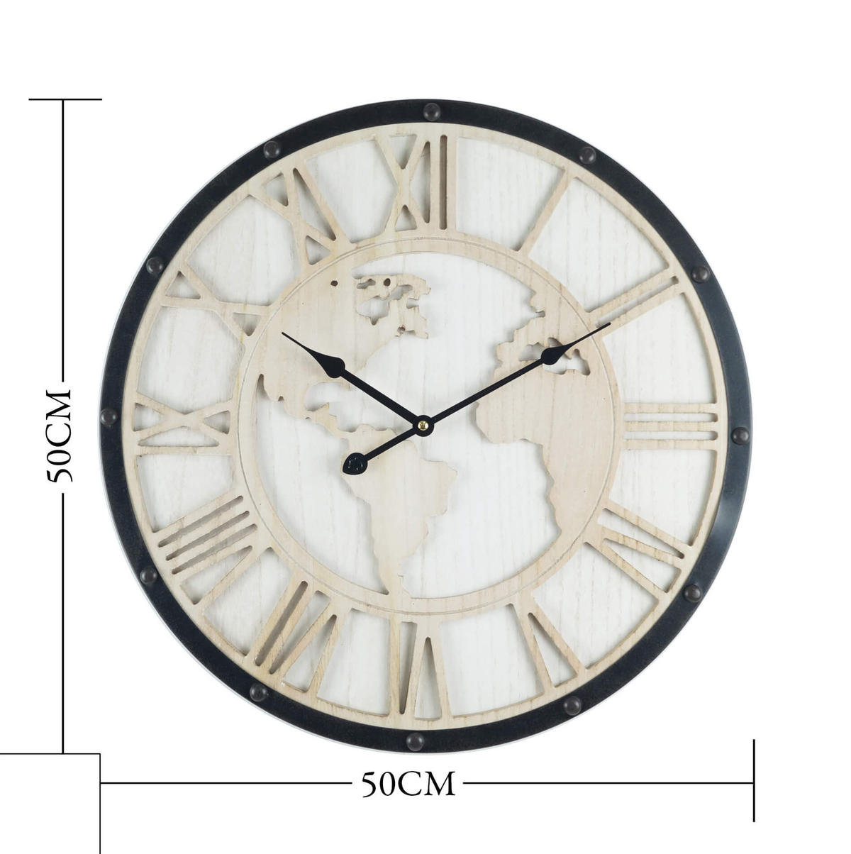WANDUHR Weiß 5/50/50 cm - Weiß, Holzwerkstoff (5/50/50cm) - Mobili Rebecca