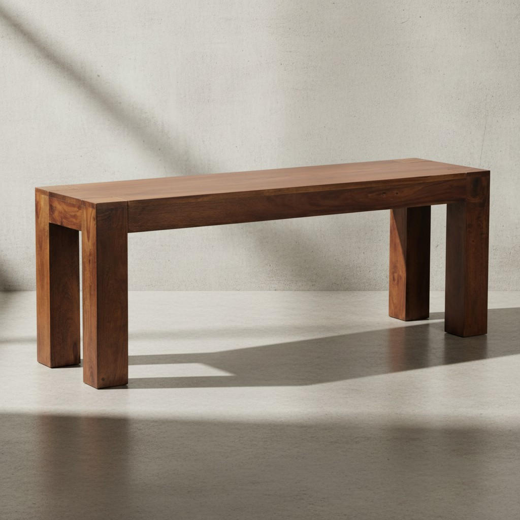 SITZBANK Massivholz Landhausstil handgefertigt, Braun 120x35x45 cm - Braun, Holz (120/45/35cm) - KADIMA DESIGN