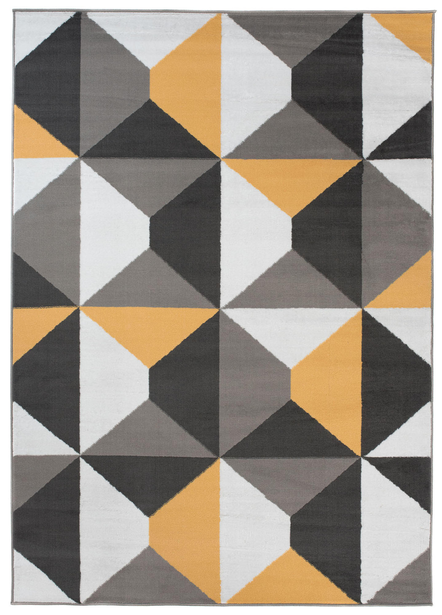 TEPPICH MAYA Gelb Vierecke Geometrisch Figuren 200/250 cm - Gelb, Textil (200/250cm) - Tapiso