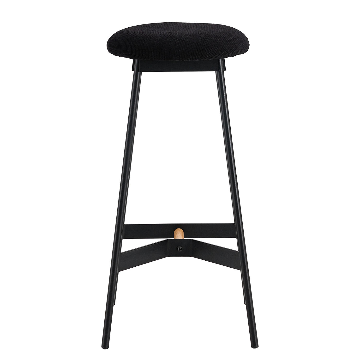 BARHOCKER - Cordstoff - Schwarz, Textil (32/65/32cm) - home24