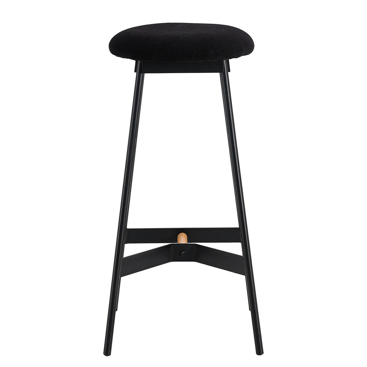 BARHOCKER - Cordstoff - Schwarz, Textil (32/65/32cm) - home24