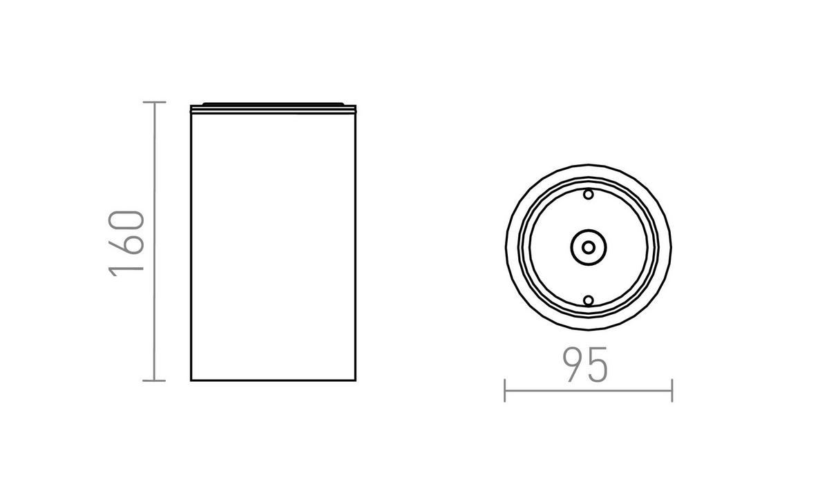 AUSSENLEUCHTE DUNE E27 Weiß 9 W IP65 - Weiß, Metall (95/95/16cm) - Rendl