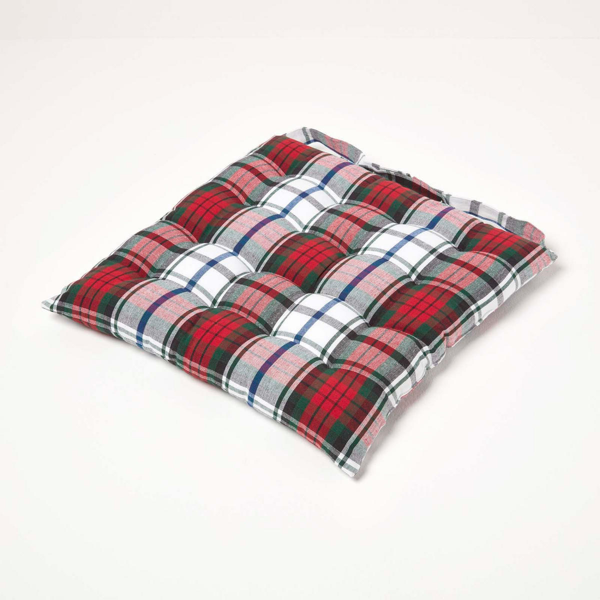 STUHLKISSEN 4er-Set, Macduff Schottenkaro 40/40/5 cm - Rot, Textil (40/40/5cm) - Homescapes